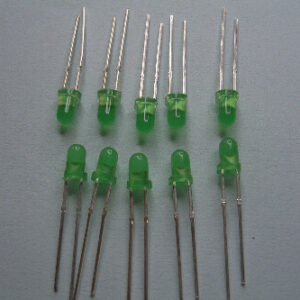 10 x Green LED's 3mm